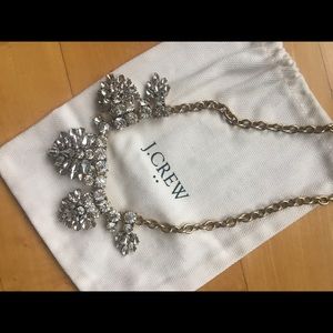 J. Crew Jeweled necklace w/ duster bag